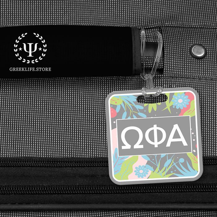 Omega Phi Alpha Luggage Bag Tag (square)