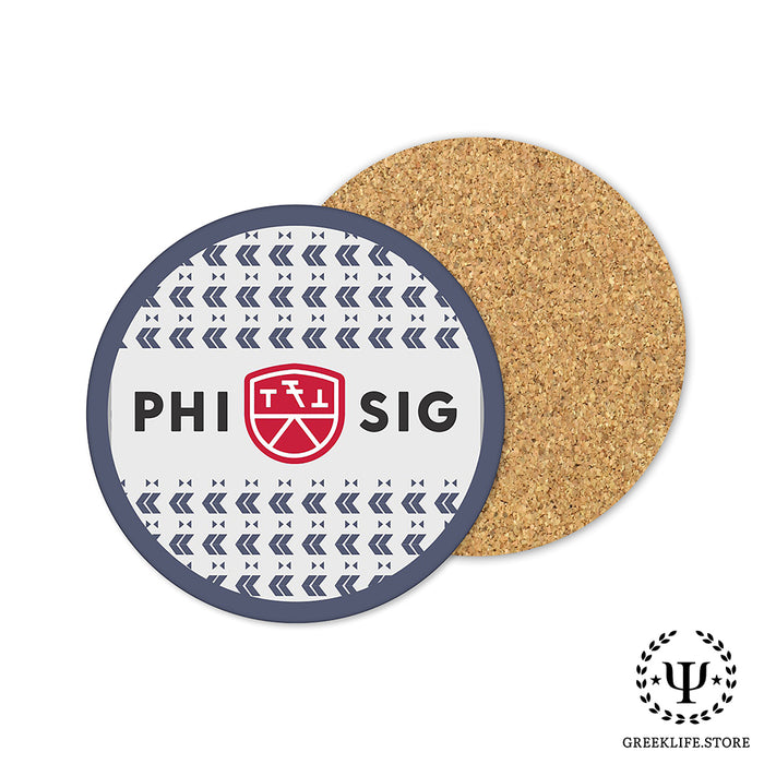 Phi Sigma Kappa Beverage coaster round (Set of 4)