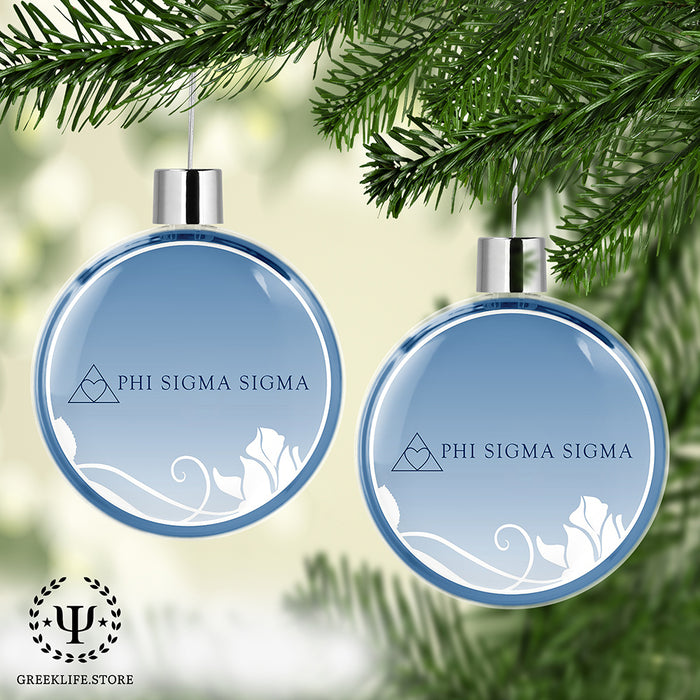 Phi Sigma Sigma Christmas Ornament Flat Round
