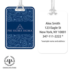 Phi Sigma Sigma Luggage Bag Tag (Rectangular)