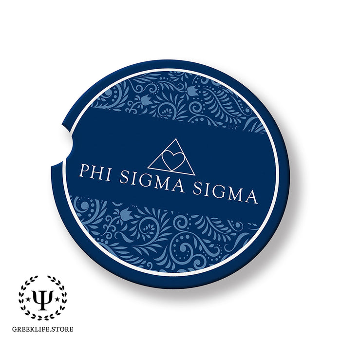 Phi Sigma Sigma Car Cup Holder Coaster (Set of 2)