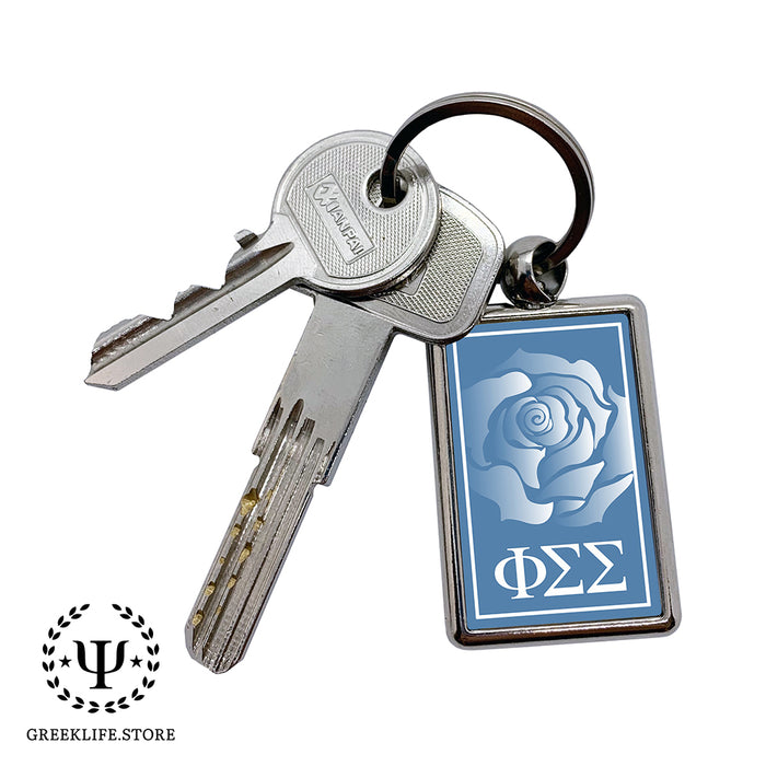 Phi Sigma Sigma Keychain Rectangular