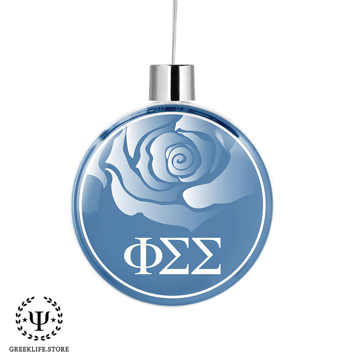 Phi Sigma Sigma Christmas Ornament Flat Round