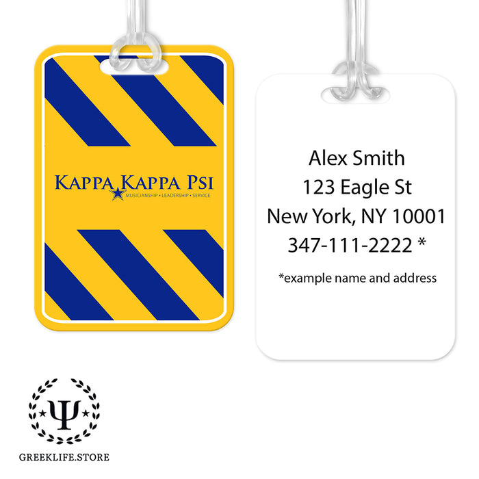 Kappa Kappa Psi Luggage Bag Tag (Rectangular)