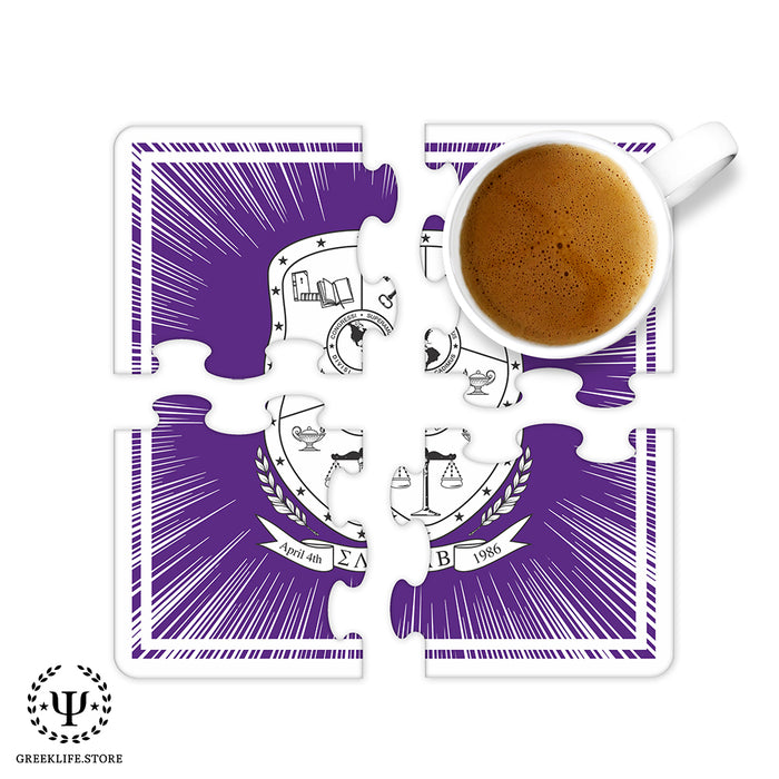 Sigma Lambda Beta Beverage Jigsaw Puzzle Coasters Square (Set of 4)