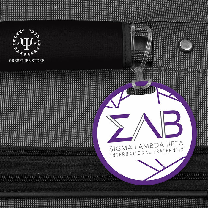 Sigma Lambda Beta Luggage Bag Tag (round)