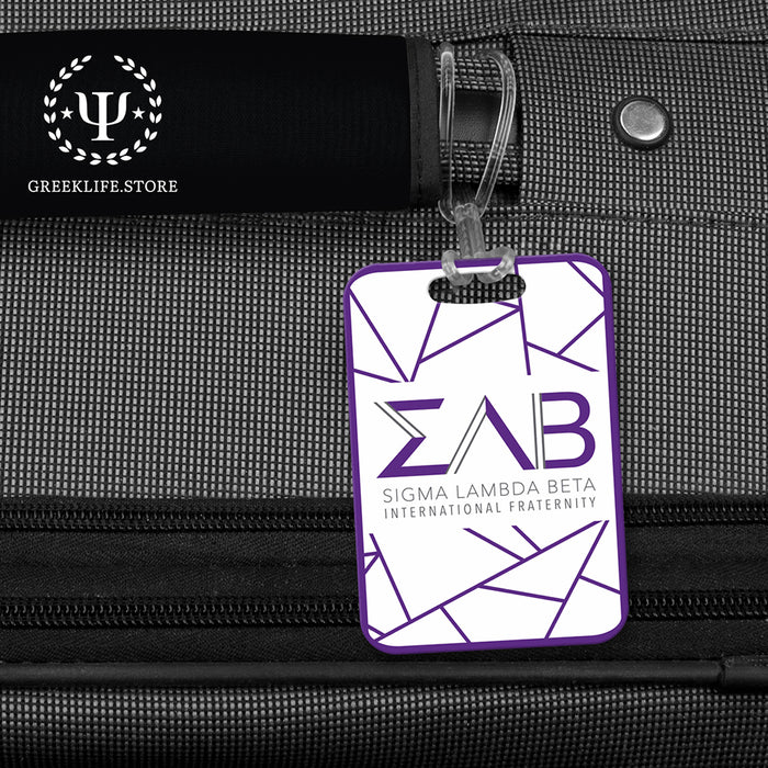 Sigma Lambda Beta Luggage Bag Tag (Rectangular)