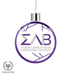 Sigma Lambda Beta Christmas Ornament Flat Round