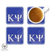 Kappa Psi Beverage Coasters Square (Set of 4) - greeklife.store