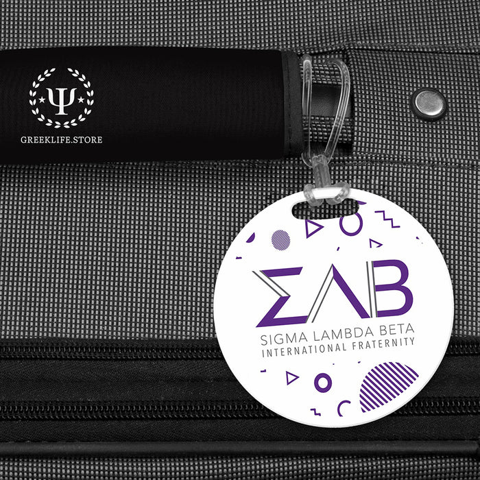 Sigma Lambda Beta Luggage Bag Tag (round)