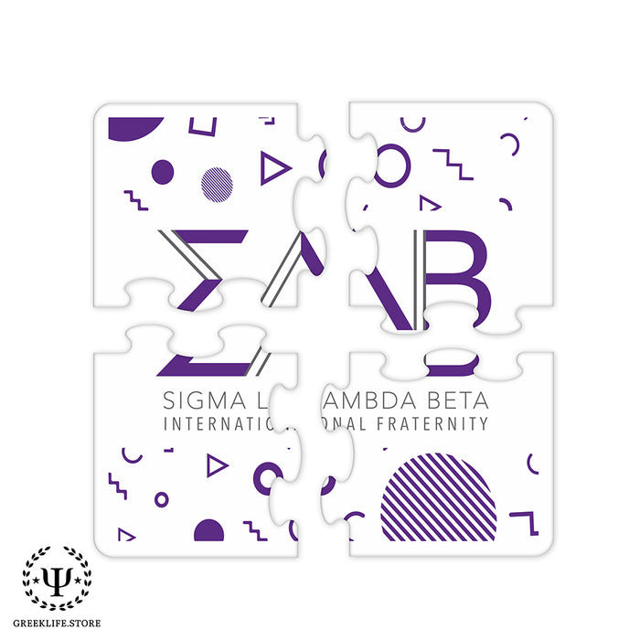 Sigma Lambda Beta Beverage Jigsaw Puzzle Coasters Square (Set of 4)
