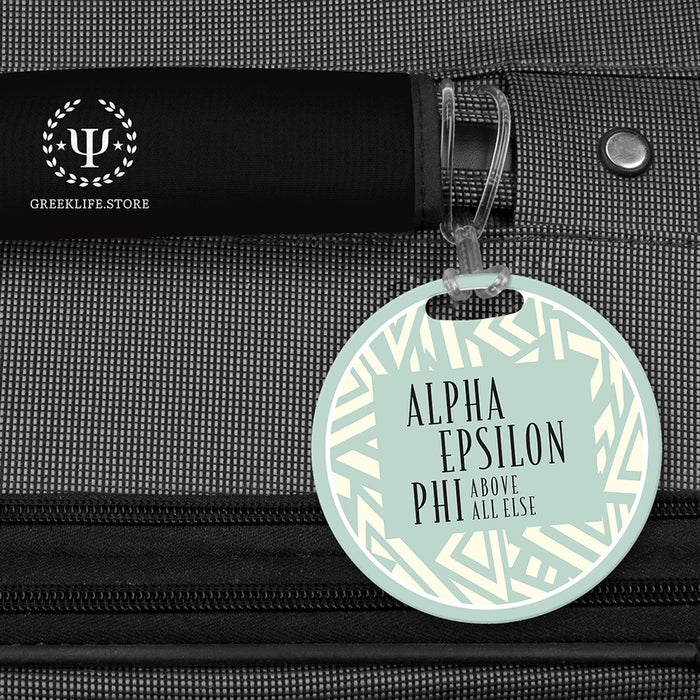 Alpha Epsilon Phi Luggage Bag Tag (round)
