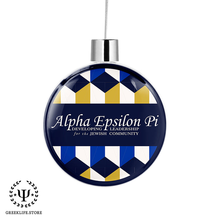 Alpha Epsilon Pi Christmas Ornament Flat Round