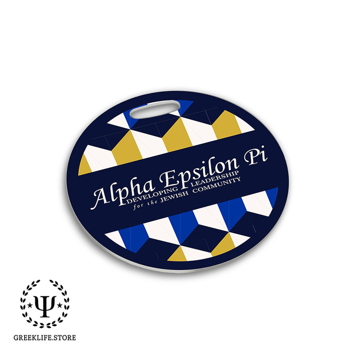 Alpha Epsilon Pi Luggage Bag Tag (round)