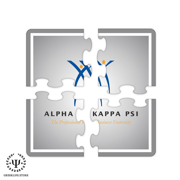 Alpha Kappa Psi Beverage Jigsaw Puzzle Coasters Square (Set of 4)