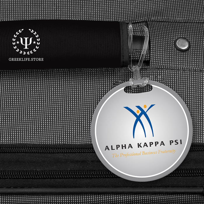 Alpha Kappa Psi Luggage Bag Tag (round)