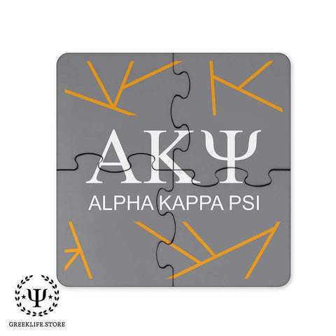 Alpha Kappa Psi Beverage Jigsaw Puzzle Coasters Square (Set of 4)