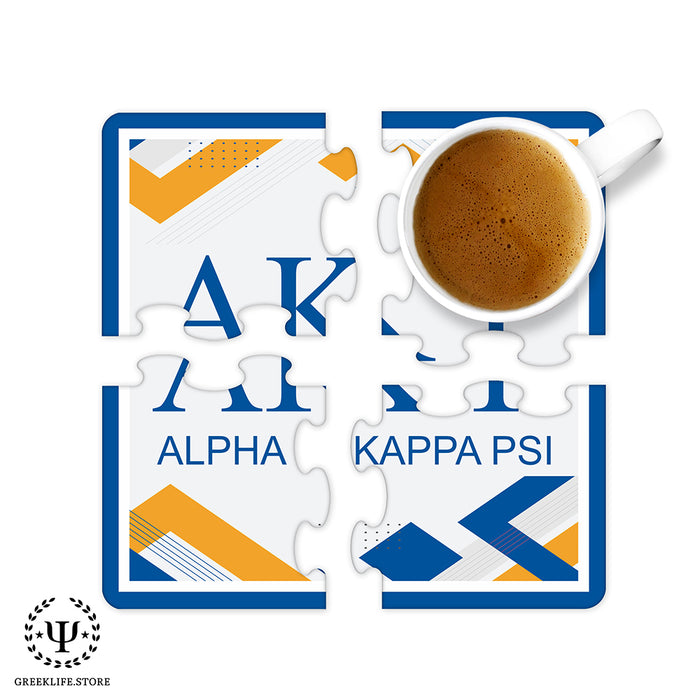 Alpha Kappa Psi Beverage Jigsaw Puzzle Coasters Square (Set of 4)