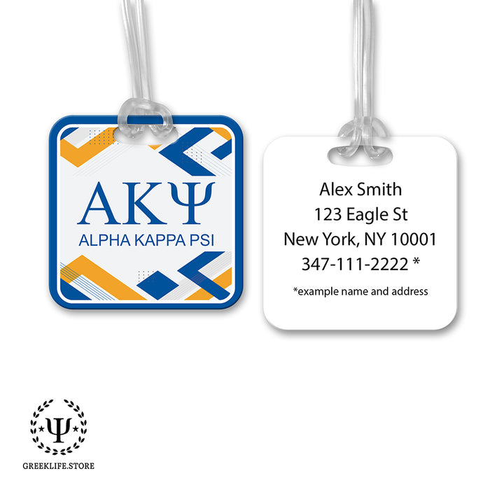 Alpha Kappa Psi Luggage Bag Tag (square)