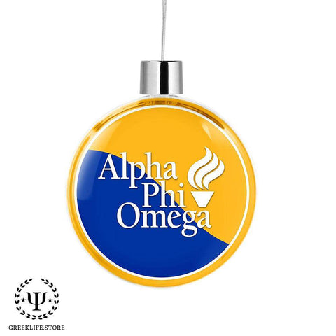 Alpha Phi Omega Christmas Ornament Flat Round