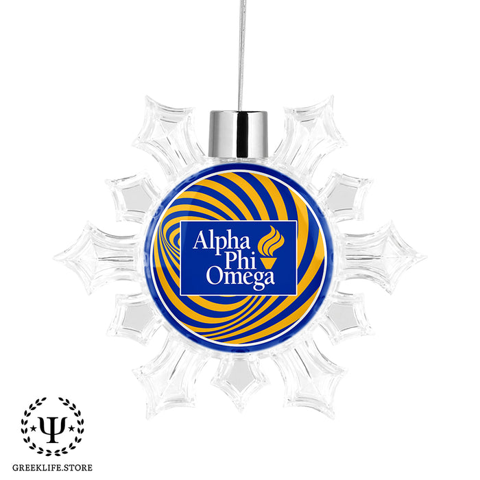 Alpha Phi Omega Christmas Ornament - Snowflake