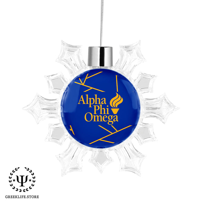 Alpha Phi Omega Christmas Ornament - Snowflake
