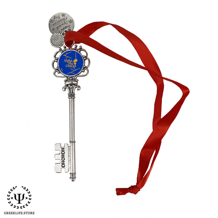 Alpha Phi Omega Christmas Ornament Santa Magic Key