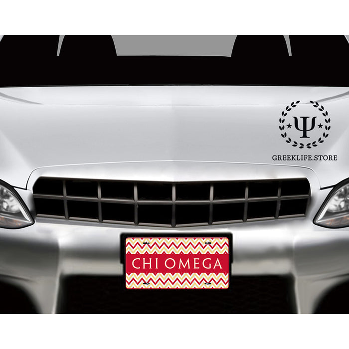 Chi Omega Decorative License Plate