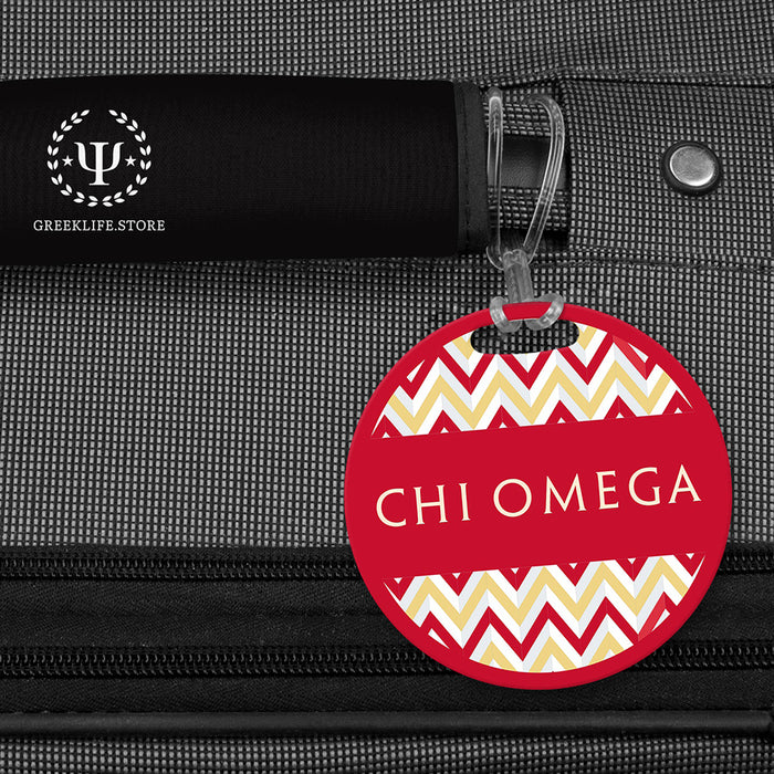 Chi Omega Luggage Bag Tag (round)