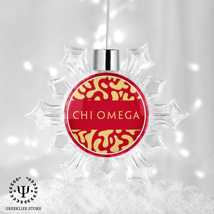 Chi Omega Christmas Ornament - Snowflake