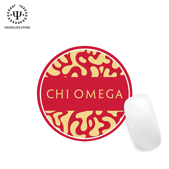 Chi Omega Mouse Pad Round