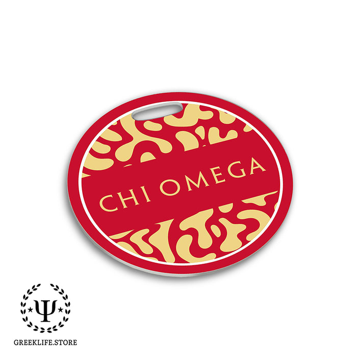 Chi Omega Luggage Bag Tag (round)