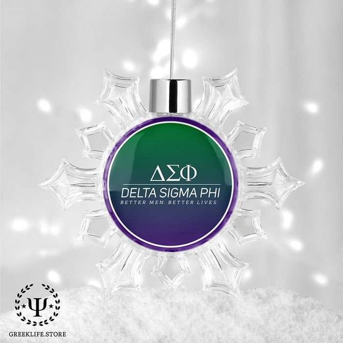 Delta Sigma Phi Christmas Ornament - Snowflake