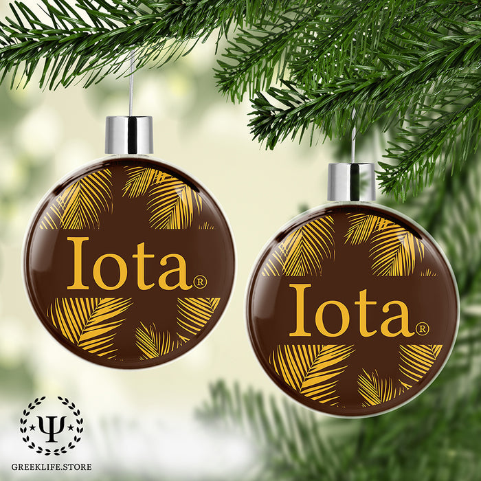 Iota Phi Theta Christmas Ornament Flat Round
