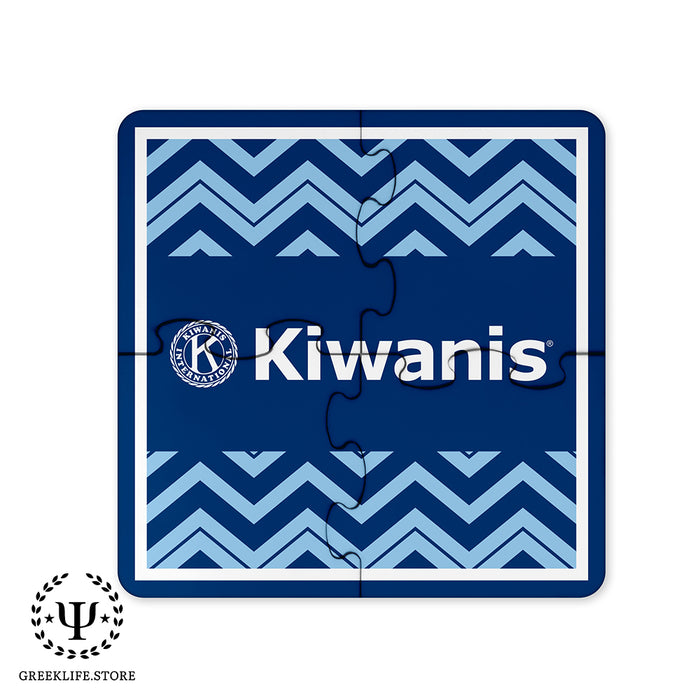 Kiwanis International Beverage Jigsaw Puzzle Coasters Square (Set of 4)