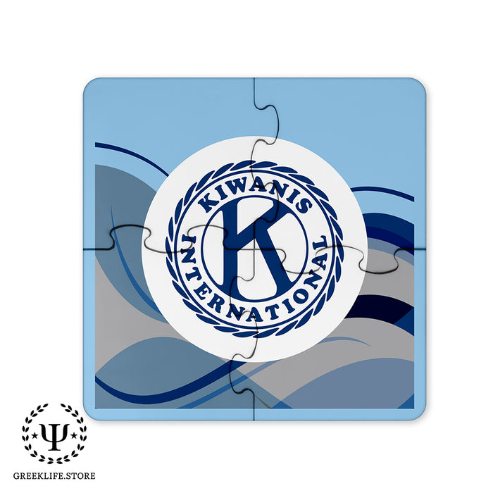 Kiwanis International Beverage Jigsaw Puzzle Coasters Square (Set of 4)