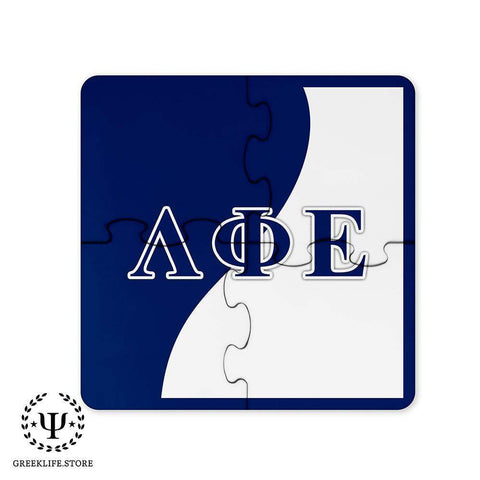 Lambda Phi Epsilon Beverage Jigsaw Puzzle Coasters Square (Set of 4)