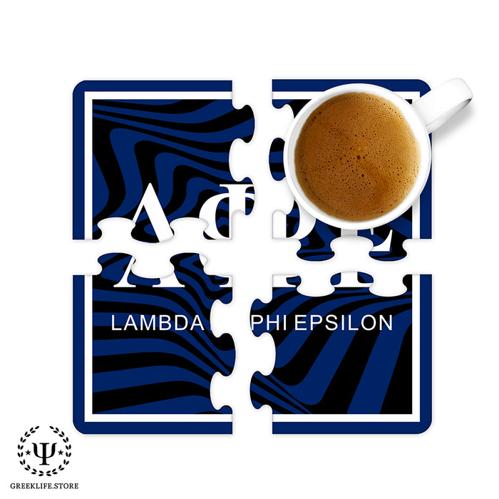 Lambda Phi Epsilon Beverage Jigsaw Puzzle Coasters Square (Set of 4)