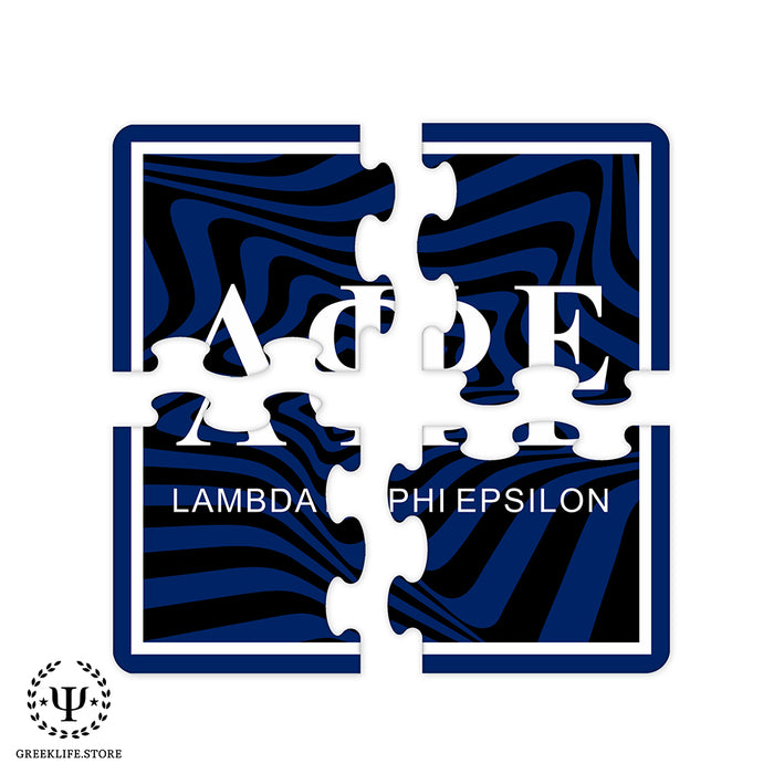 Lambda Phi Epsilon Beverage Jigsaw Puzzle Coasters Square (Set of 4)