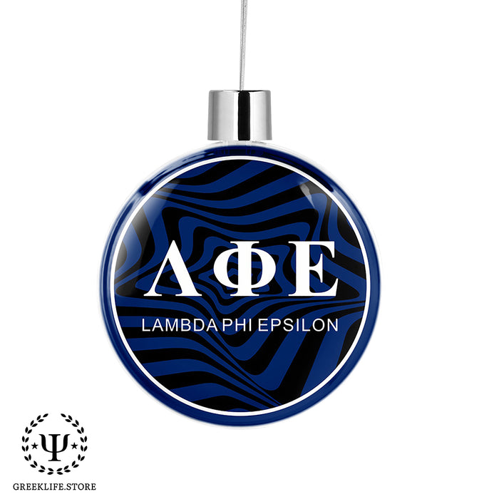 Lambda Phi Epsilon Christmas Ornament Flat Round