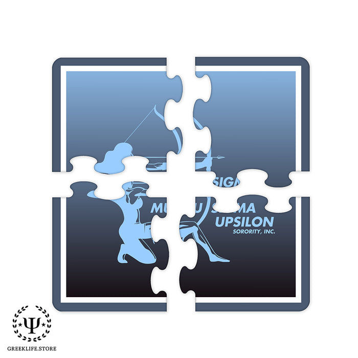 Mu Sigma Upsilon Beverage Jigsaw Puzzle Coasters Square (Set of 4)