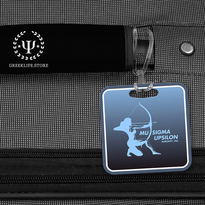 Mu Sigma Upsilon Luggage Bag Tag (square)