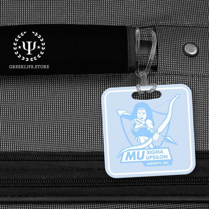 Mu Sigma Upsilon Luggage Bag Tag (square)
