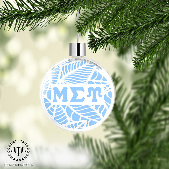 Mu Sigma Upsilon Christmas Ornament Flat Round