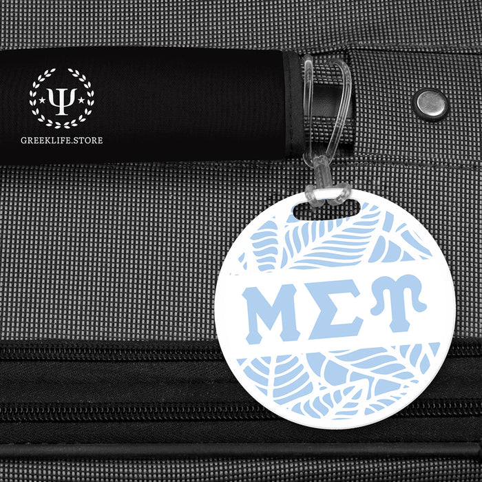 Mu Sigma Upsilon Luggage Bag Tag (round)