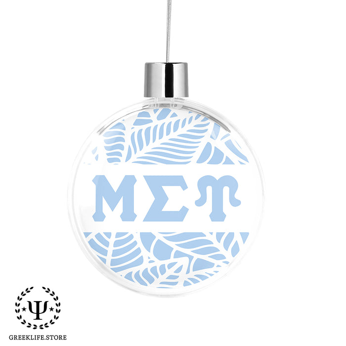 Mu Sigma Upsilon Christmas Ornament Flat Round