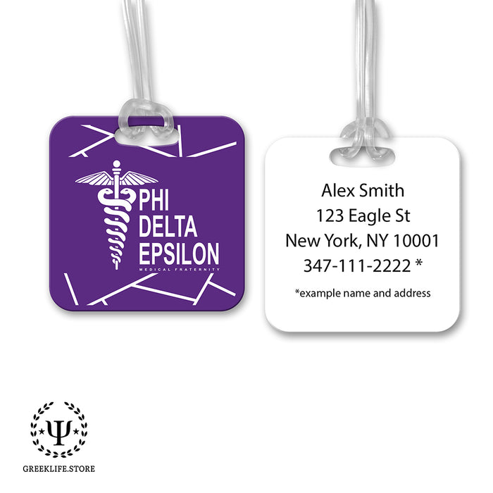 Phi Delta Epsilon Luggage Bag Tag (square)