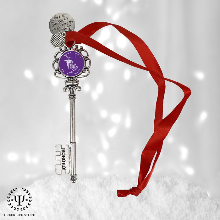 Phi Delta Epsilon Christmas Ornament Santa Magic Key