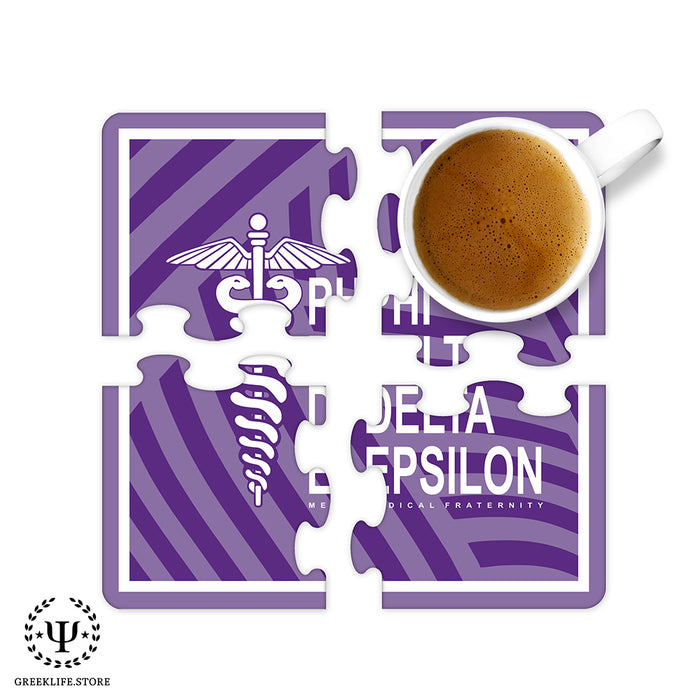 Phi Delta Epsilon Beverage Jigsaw Puzzle Coasters Square (Set of 4)