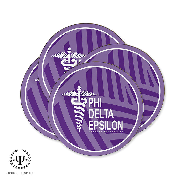 Phi Delta Epsilon Beverage coaster round (Set of 4)